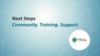 Next Steps
Community. Training. Support.
 