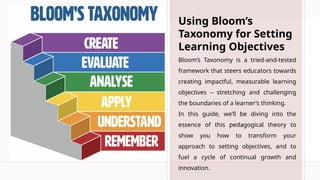 Measureable Learning Understanding the Relationship Between Learning Objectives and Outcomes ...