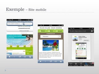 Exemple   – Site mobile
 