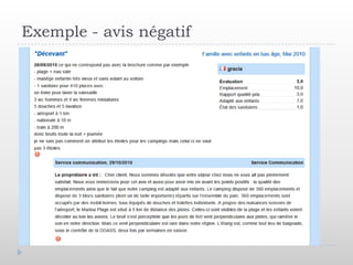 Exemple - avis négatif
 