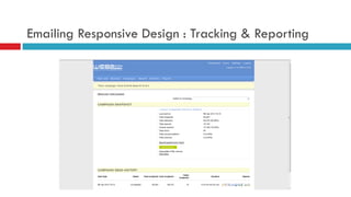 Emailing Responsive Design : Tracking & Reporting
 
