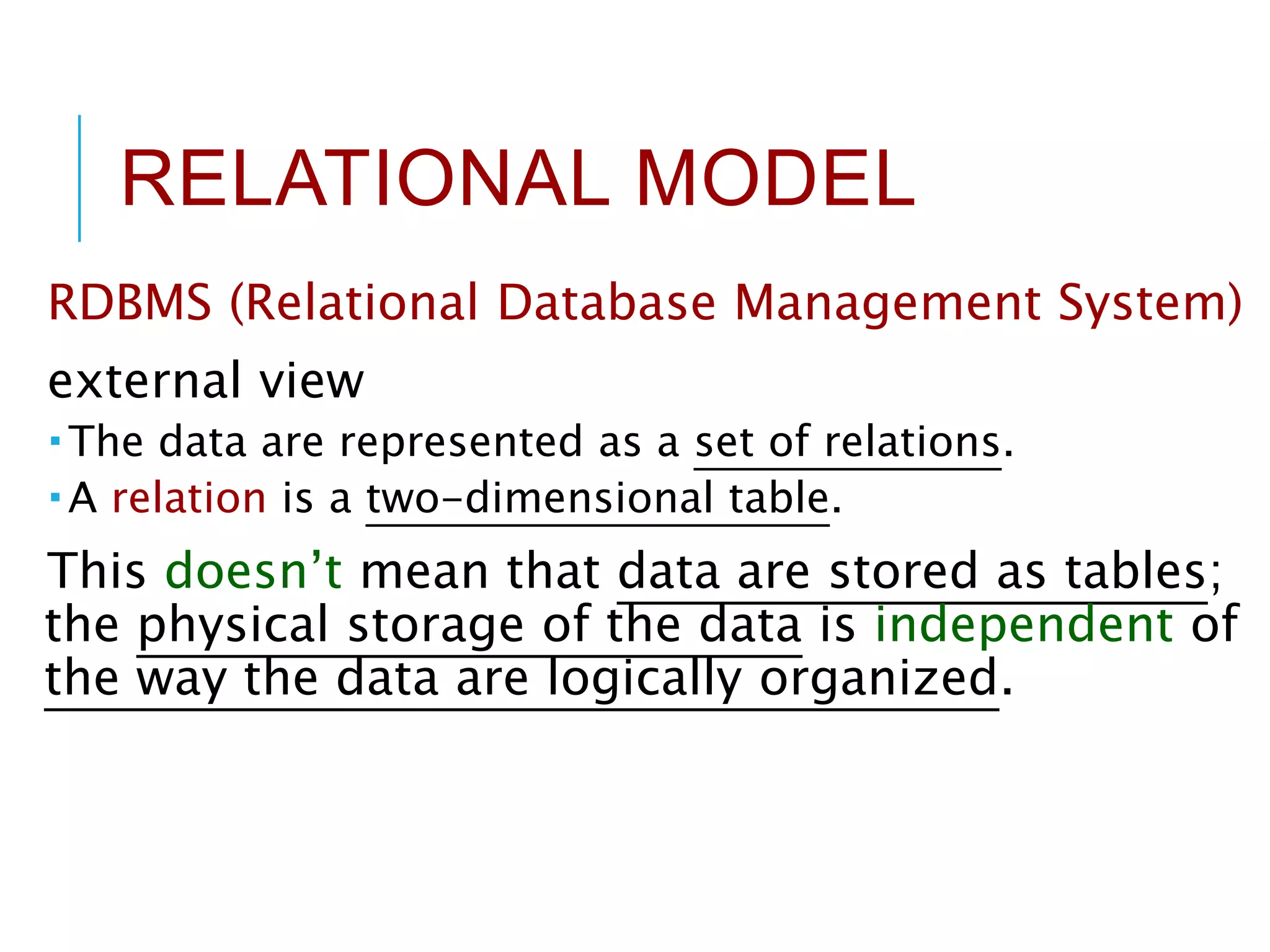 Relational Database & Database Management System | PPT