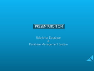 Relational Database & Database Management System | PPT