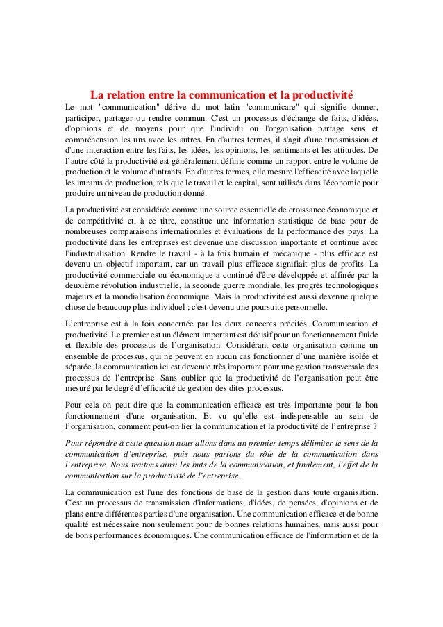 Dissertation relations entre innovation et croissance