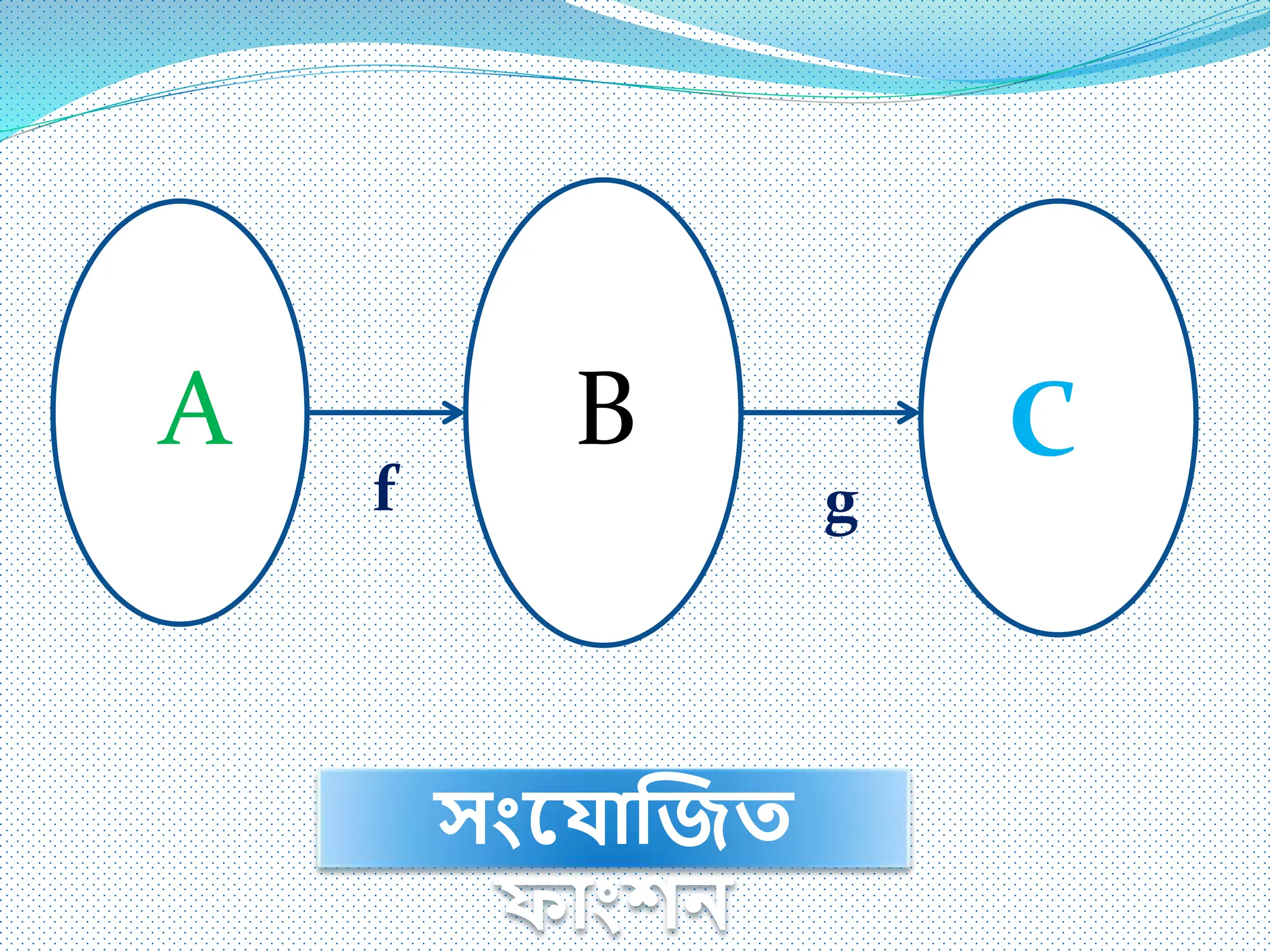 A B C
f g
সাংম্ন াজিত
ফাাংশি
 