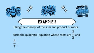relation of roots and coefficient of a quadratic equation.pptx