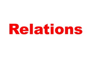 Relations
 