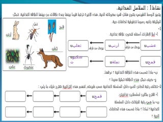‫عشبĬu‫أرنب‬u‫ثعلب‬
u‫اقمح‬u‫نملة‬
u‫عنكبو‬
‫ت‬
u‫اقمح‬
 
