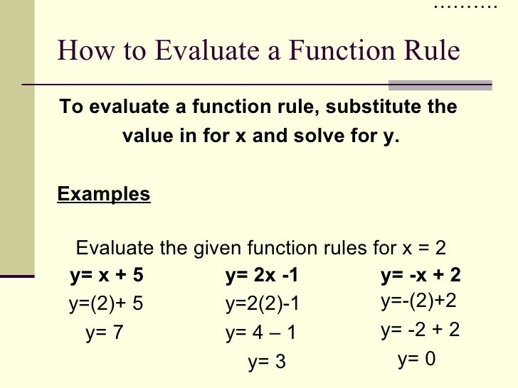 Relations and Functions