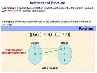 Relations and functions | PPTX