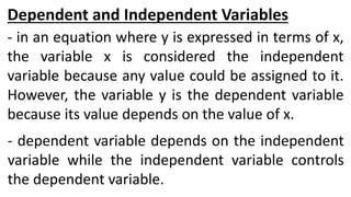 Relations and Functions, Dependent and Independent Variables.pptx