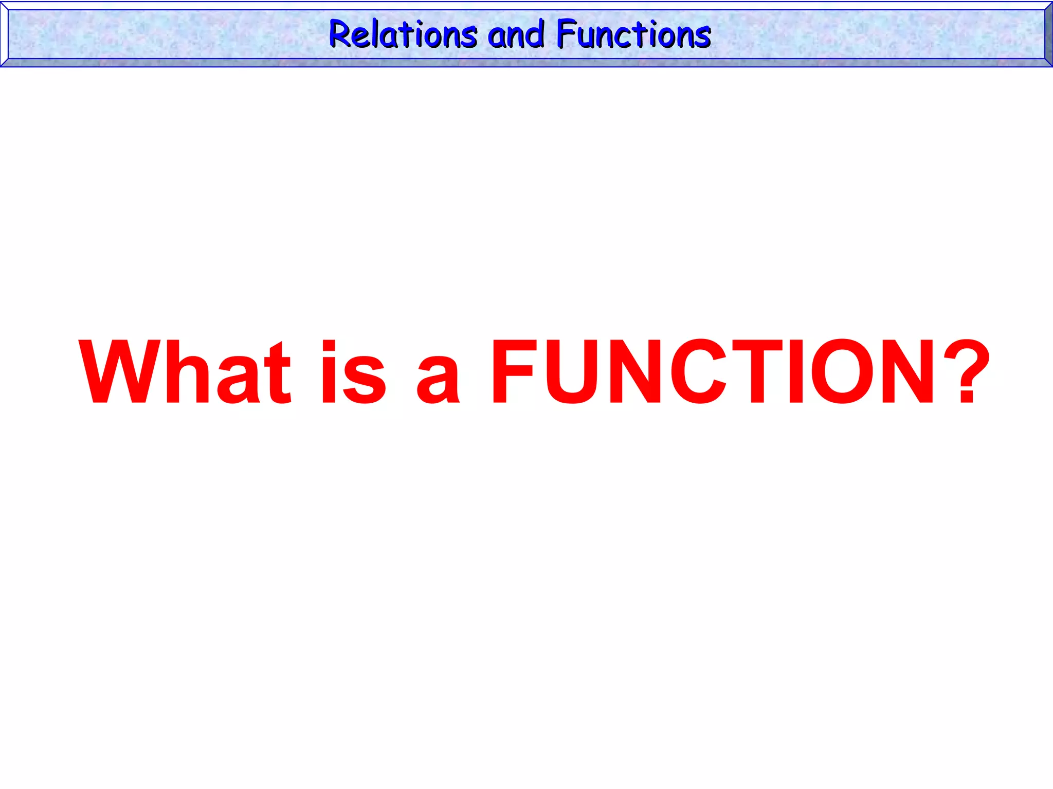 Relations and functions | PPT