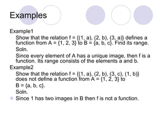 Relation Or Function Examples Relations and Functions notes for presentation.pdf