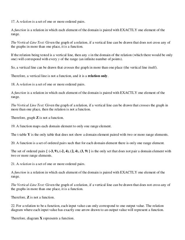 Relations And Functions Worksheet