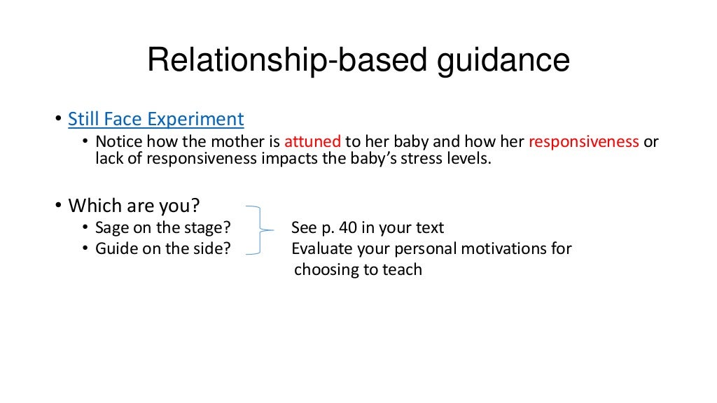what is a relationship-based approach to guidance