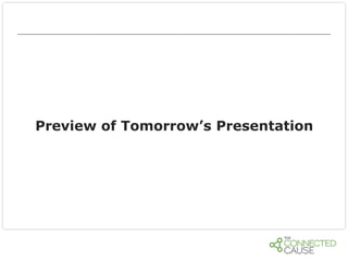 Preview of Tomorrow’s Presentation

 