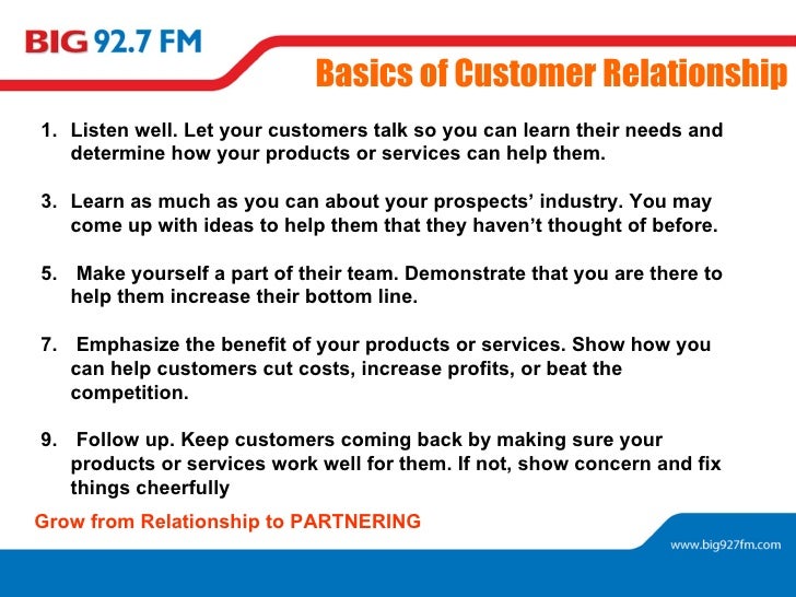 customer relation skills