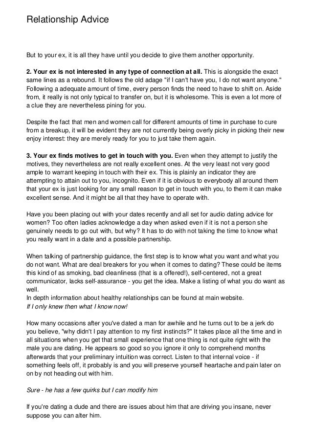 Dating advice how to have a healthy relationship