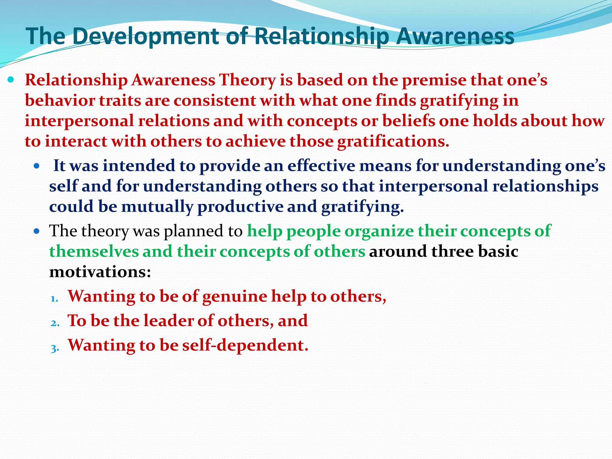 Relationship awareness theory | PPTX