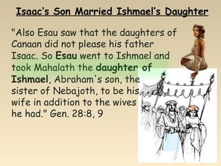 Mahalath Relationship between Abraham’s Descendents - Promise to Abraham | PPT