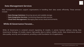Relationship between Data Governance and AI Governance-Tejasvi Addagada ...