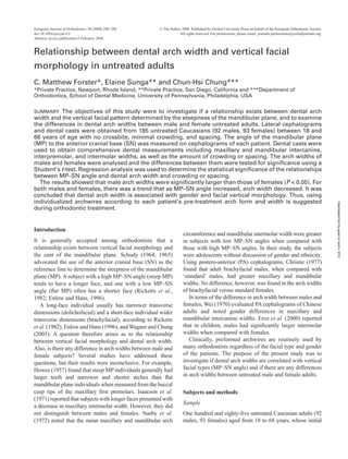 European Journal of Orthodontics 30 (2008) 288–294 © The Author 2008. Published by Oxford University Press on behalf of th...