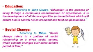 Relationship between education and social change | PPT