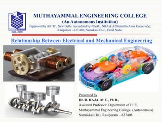Relationship between electrical and mechanical engineering | PDF