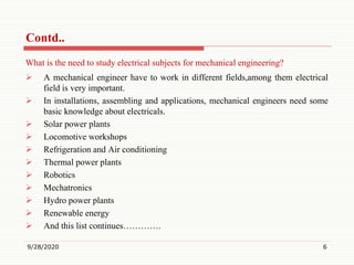 Relationship between electrical and mechanical engineering | PDF