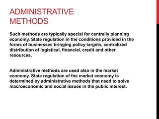 Administrative Methods Relationship between government and the firm | PPTX
