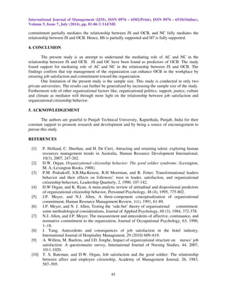 Relationship between job satisfaction and organizational citizenship ...