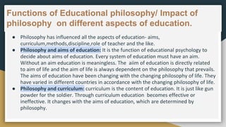 Relationship between philosophy and education. | PPTX