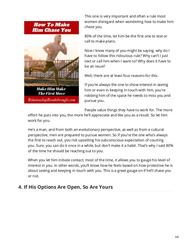How To Make Him Chase You Again 5 Useful Tips