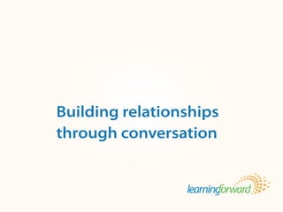 Title

Body




Building relationships
through conversation


Source: Lambert, J. & Mitrani, V. (Winter 2013). Building relationships through trust.
Tools for Learning Schools. 16(2), 1-3
 
