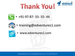 Thank You!+91-97-87- 55- 55- 44training@edventures1.com