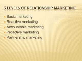 Relationship  marketing