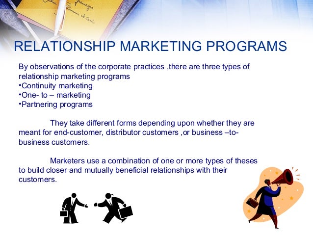 simple example of relationship marketing