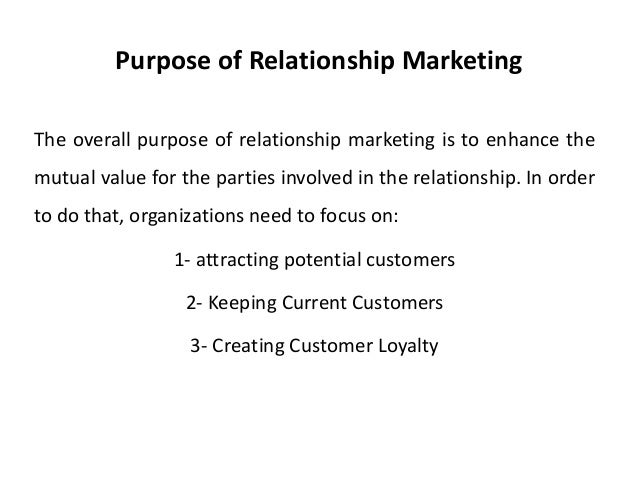 the benefits of relationship marketing