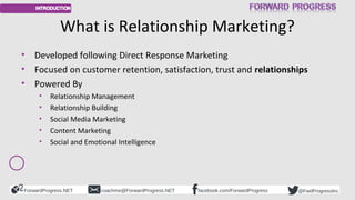 Relationship Marketing 101: Social Media Content and More - Forward Progress - Dean DeLisle - 2014