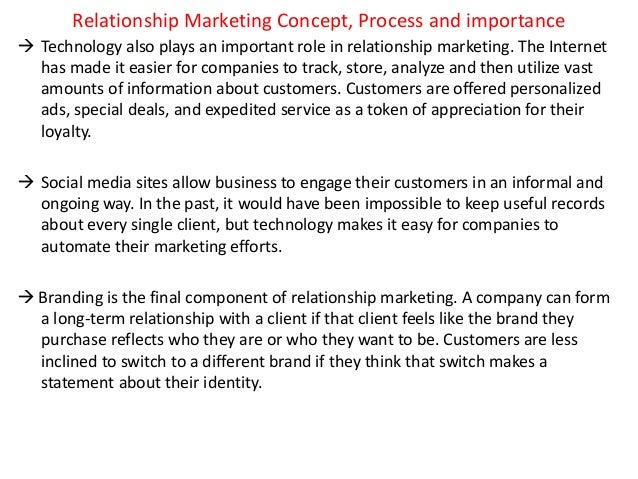 Relationship marketing concept, process and importance