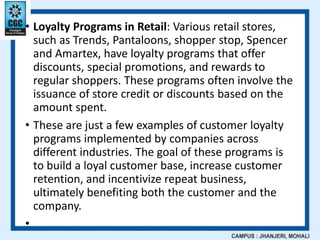 Loyalty Program Examples In Store relationship n loyalty for business and MBA student .ppt