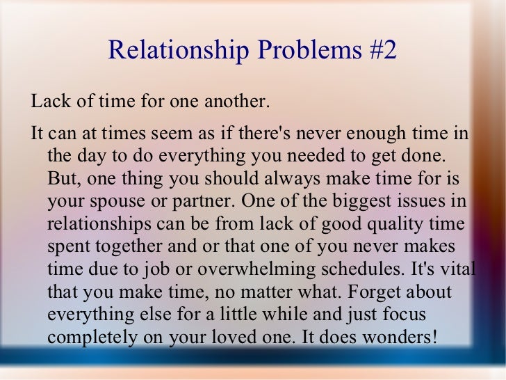 Relationship Problems And How To Fix Relationship Problems
