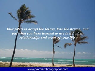 They bring you an experience of peace or make you laugh. They may teach you something you have never done. They usually give you an unbelievable amount of joy. Believe it. It is real. But only for a Season. 