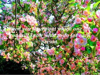 When you figure out which one it is, you will know what to do for each person. 