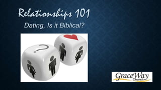 Relationships 101
Dating, Is it Biblical?

 