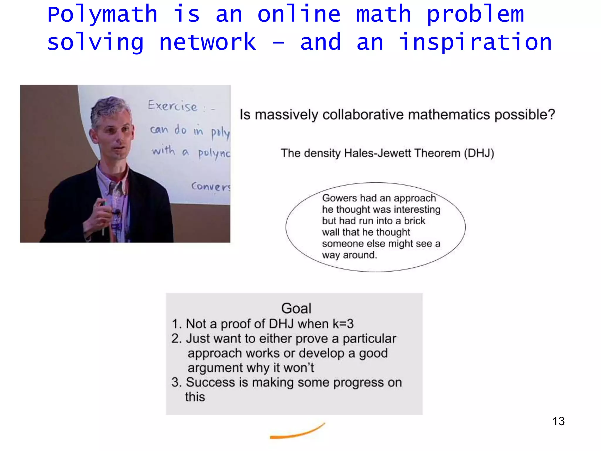 12People who are looking for help should:Offer to help firstDisplay a general motive to helpKnow the business case for getting help – how important is this project (really) Make the interaction as effective as possible