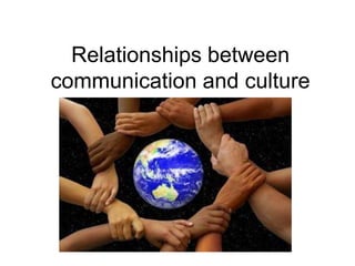 Relationships between communication and culture 