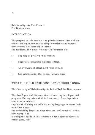 Relationships The Heart of Development and LearningNa.docx