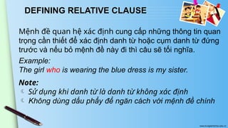 ENGLISH GRAMMAR FOR EFL - RELATIVE CLAUSE | PPTX