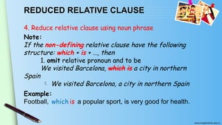 ENGLISH GRAMMAR FOR EFL - RELATIVE CLAUSE | PPTX